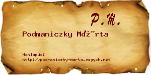 Podmaniczky Márta névjegykártya